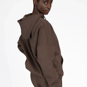 Maximilian Equestrian Icon Oversized Hoodie, mocha
