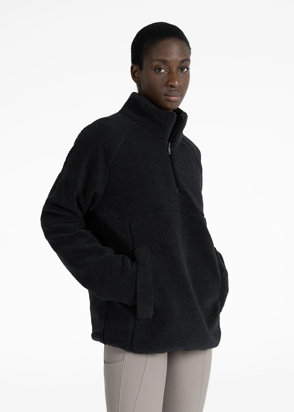 Maximilian Equestrian Women Clan Teddy Halfzip, fekete
