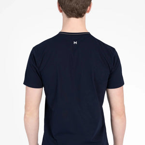 Maximilian Equestrian Step Technical Polo Shirt, navy