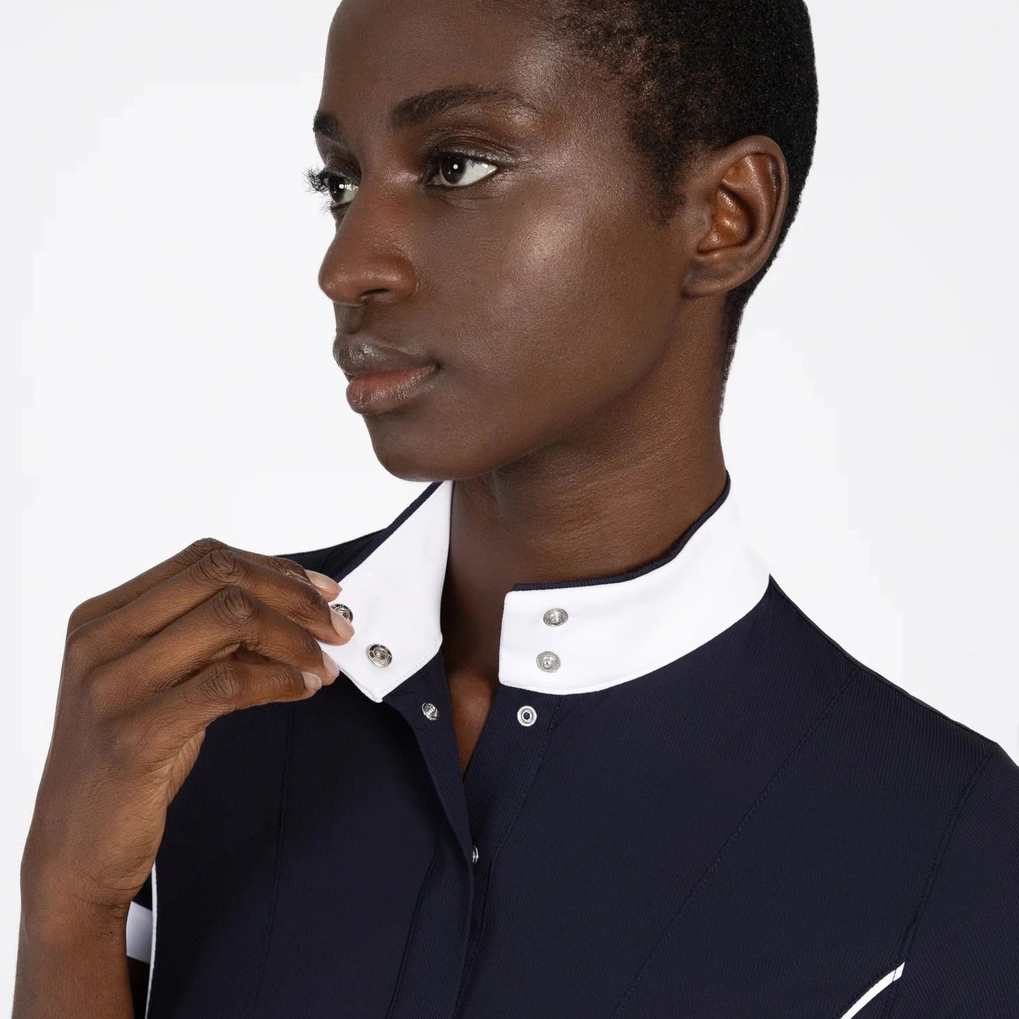 Maximilian Equestrian Nova rövid ujjú versenying, fehér-navy