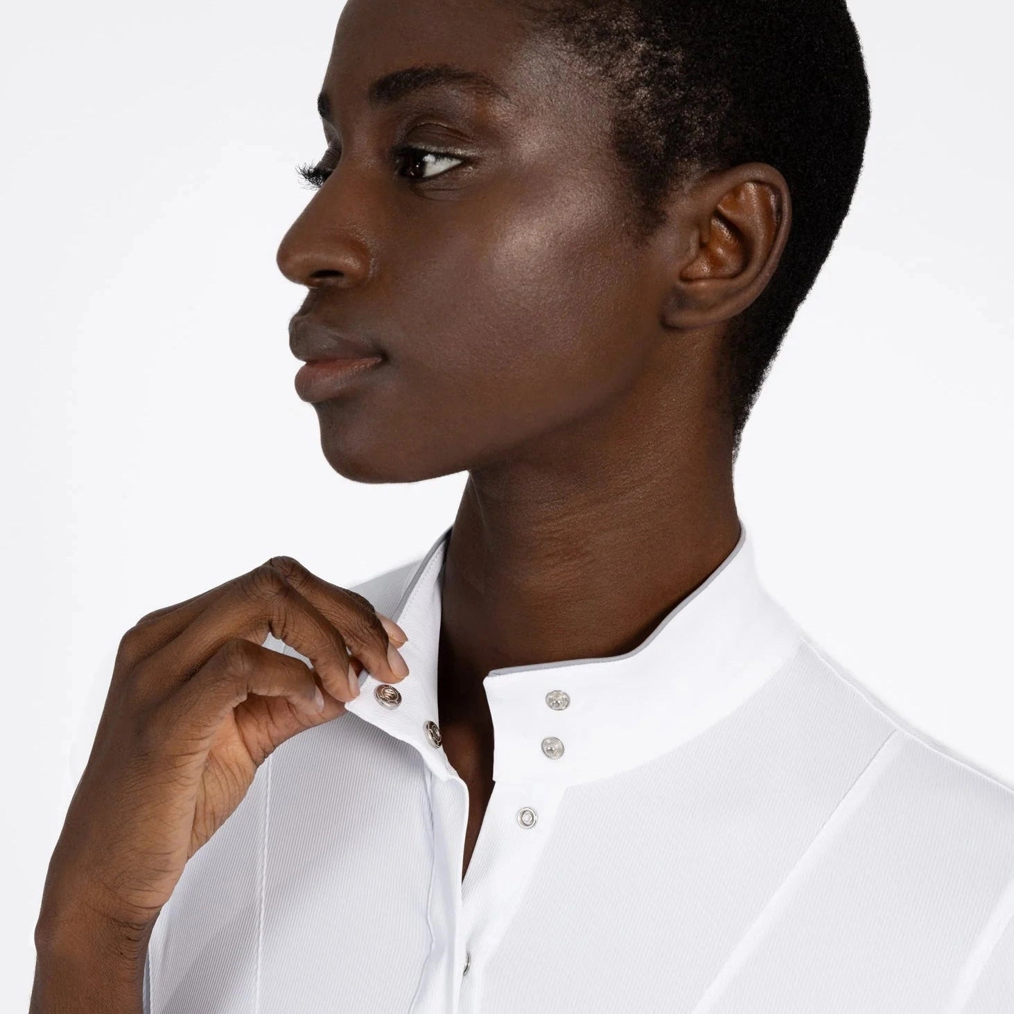 Maximilian Equestrian Nova short-sleeved competition shirt, white