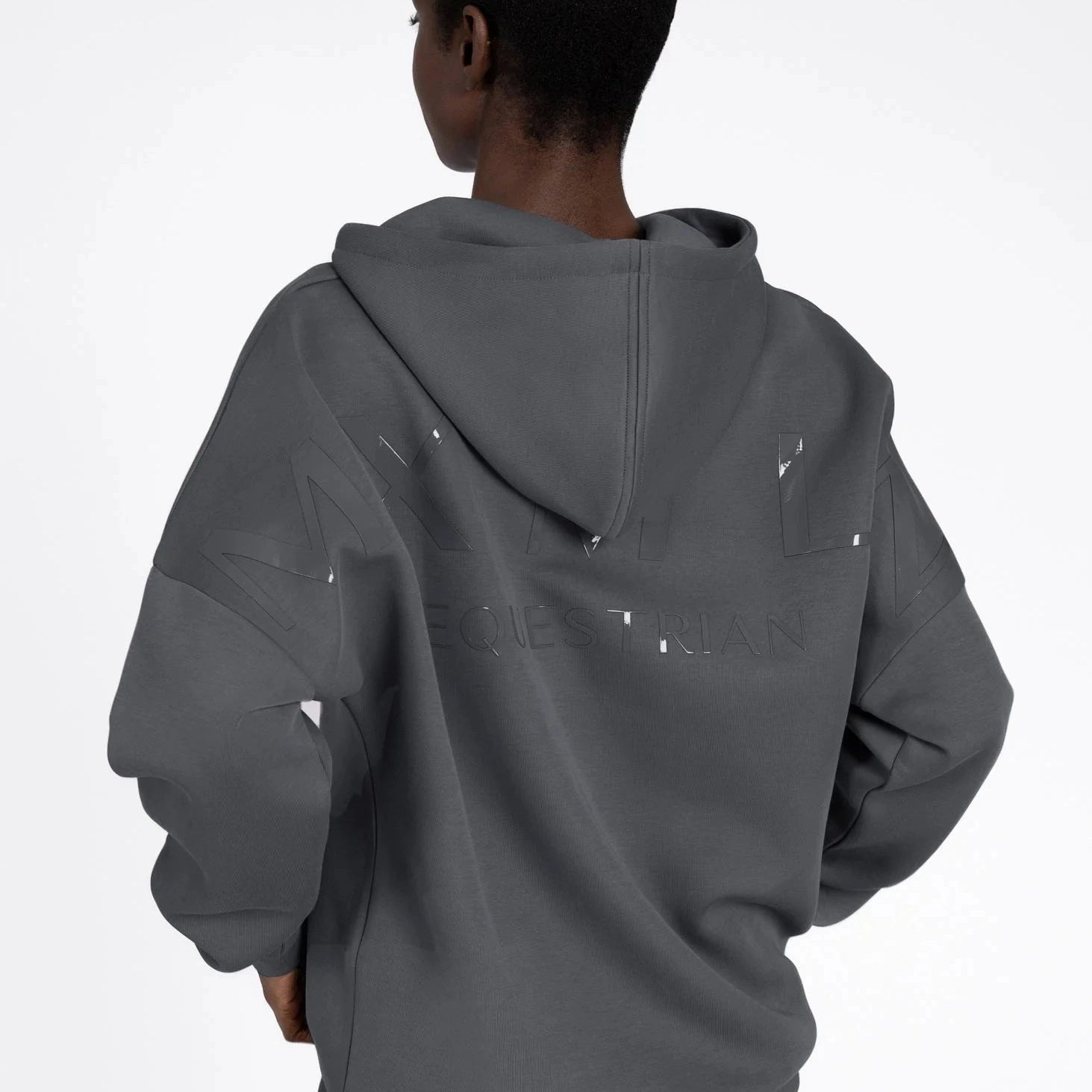 Maximilian Equestrian Icon Oversized Hoodie, grafit szürke