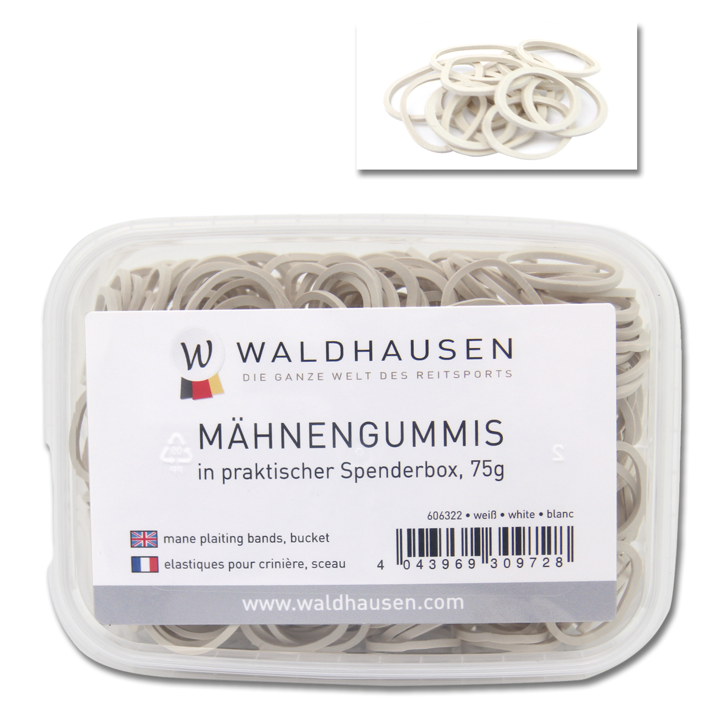 Waldhausen sörénygumi, fehér