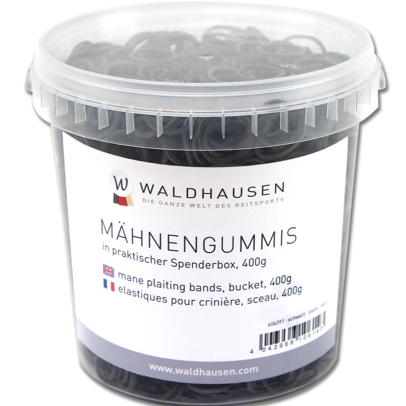 Waldhausen Sörénygumi vödörben, fekete, 400 g