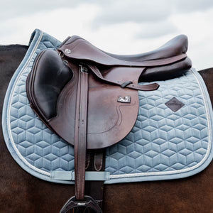 Kentucky Horsewear velvet ugró nyeregalátét, light blue