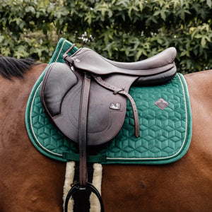 Kentucky Horsewear velvet ugró nyeregalátét, dark green