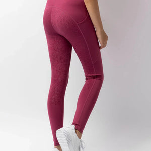Horze Dea Kids Full Seat Silicone Leggings, dry rose