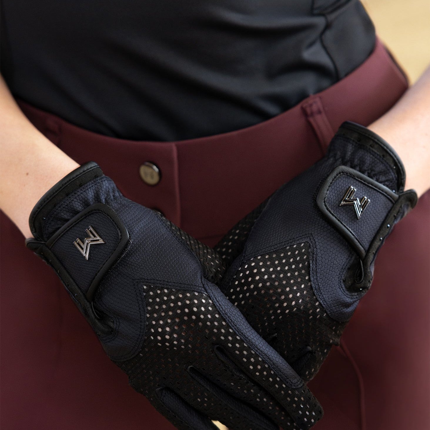 Navy Ava Riding Gloves