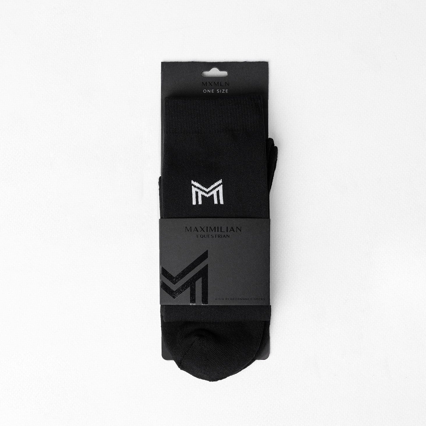 Maximilian Equestrian Flag socks, black