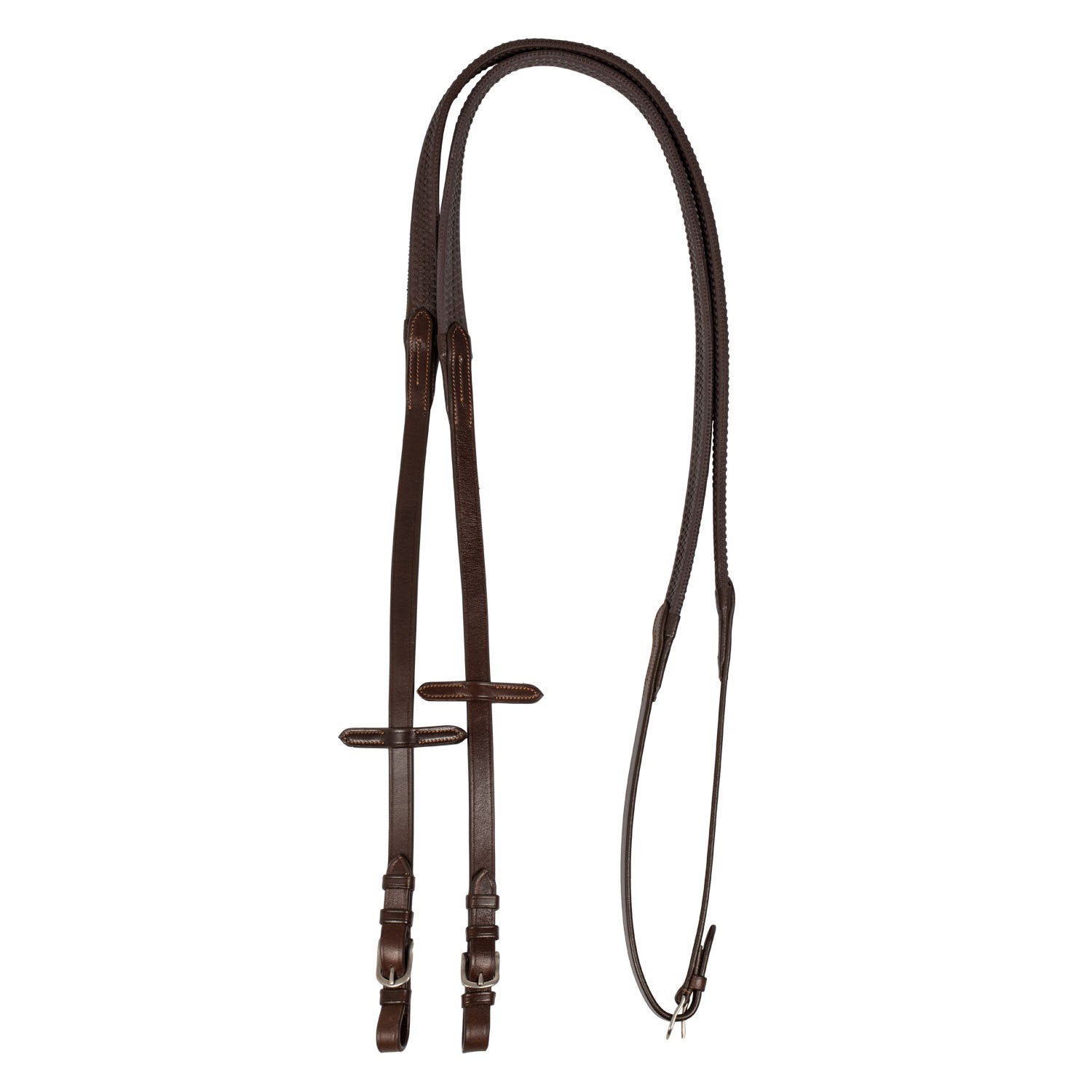 Acavallo Kris Leather and Rubber Reins, brown