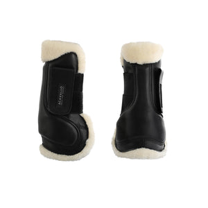 Acavallo tendon boots in eco-leather, black