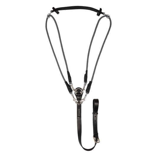 Acavallo Gogue calfskin and nylon training aid, black