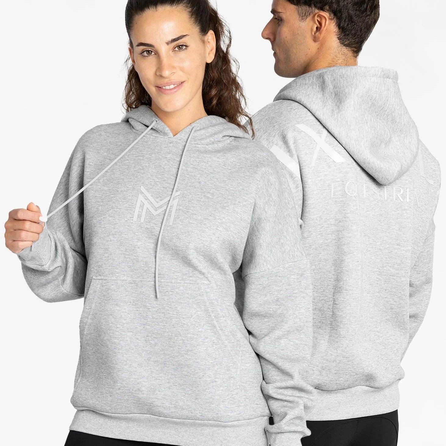 Maximilian Equestrian Icon Oversized Hoodie, grey