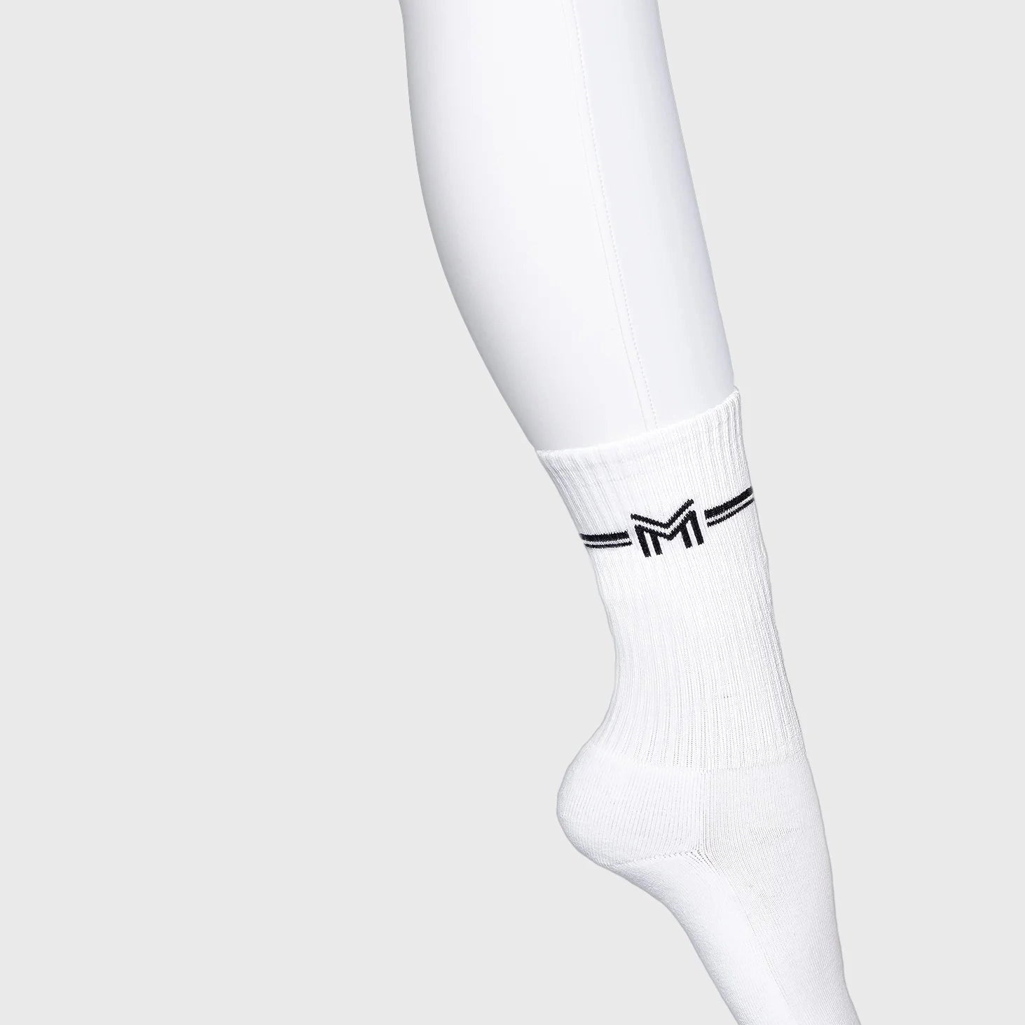 Maximilian Equestrian Rise socks, white
