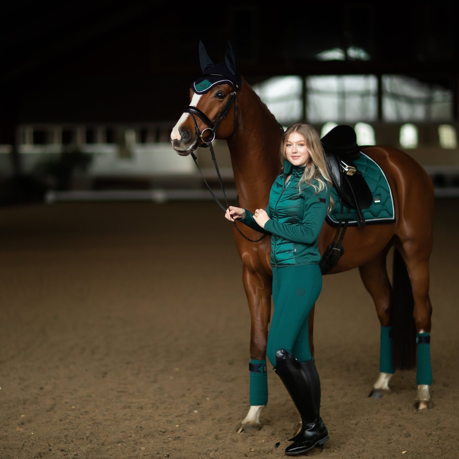 Equestrian Stockholm Dressage Saddle Pad Emerald