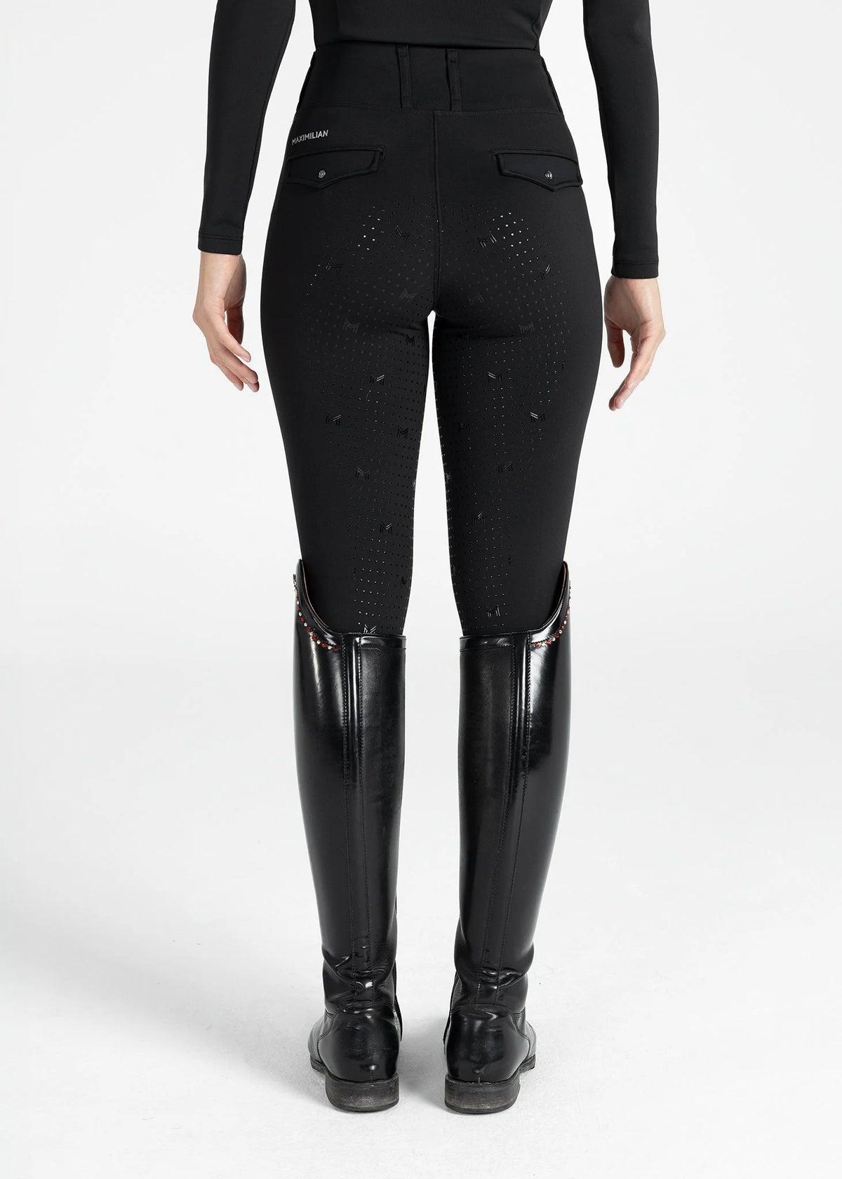 Maximilian Equestrian Winter Pro Riding Leggings, fekete