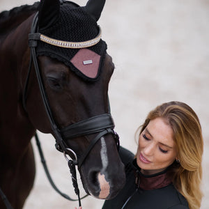 Equestrian Stockholm fülvédő, mahagony glimmer