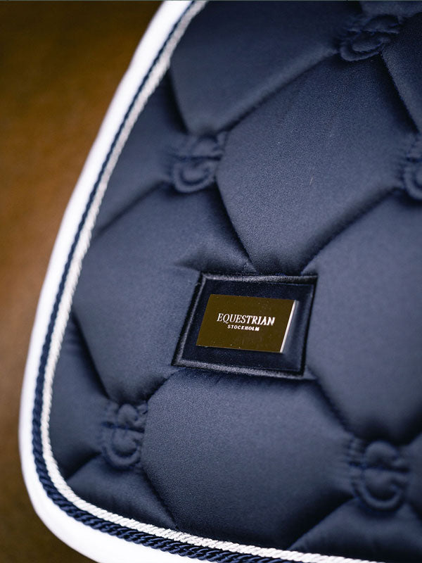Equestrian Stockholm Midnight White Edge Jump Saddle Pad