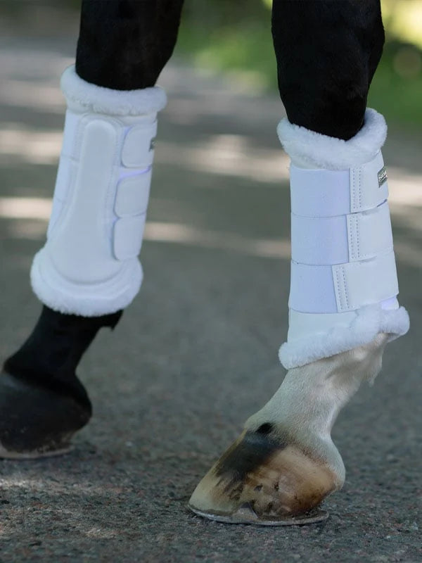 Equestrian Stockholm Brushing boots, fehér-ezüst